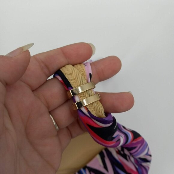 Swimsuits For All Tankini Zig Zag Print Swimsuit Purple Chevron Halter Modest 12 - Picture 7 of 11